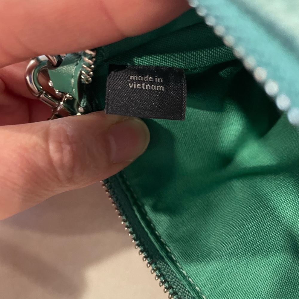 🍍Coach Teal Green Denim Wristlet - Picture 10 of 11